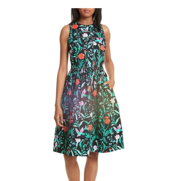 Kate Spade Floral multi colored sleeveless dress - Picture 2 of 9